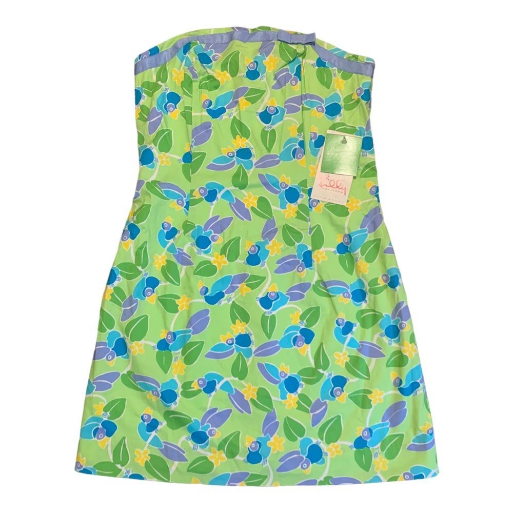 NEW Lilly Pulitzer “Adina” strapless short bird pattern dress VINTAGE size 8